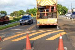 PR-170 sinalização horizontal em Guarapuava