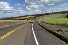PR-662: rodovia de Foz do Jordão recebe nova sinalização horizontal definitiva