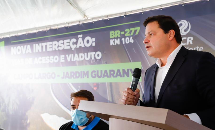 Nova interseção do Jardim Guarany, no km 104 da BR-277, em Campo Largo Foto: Rodrigo Félix Leal / InfraPR