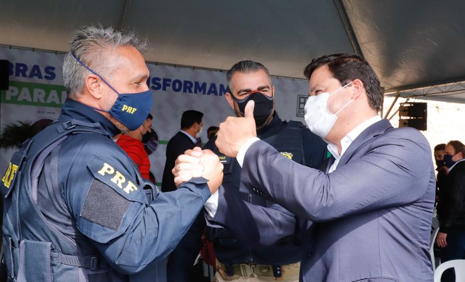 Nova interseção do Jardim Guarany, no km 104 da BR-277, em Campo Largo Foto: Rodrigo Félix Leal / InfraPR