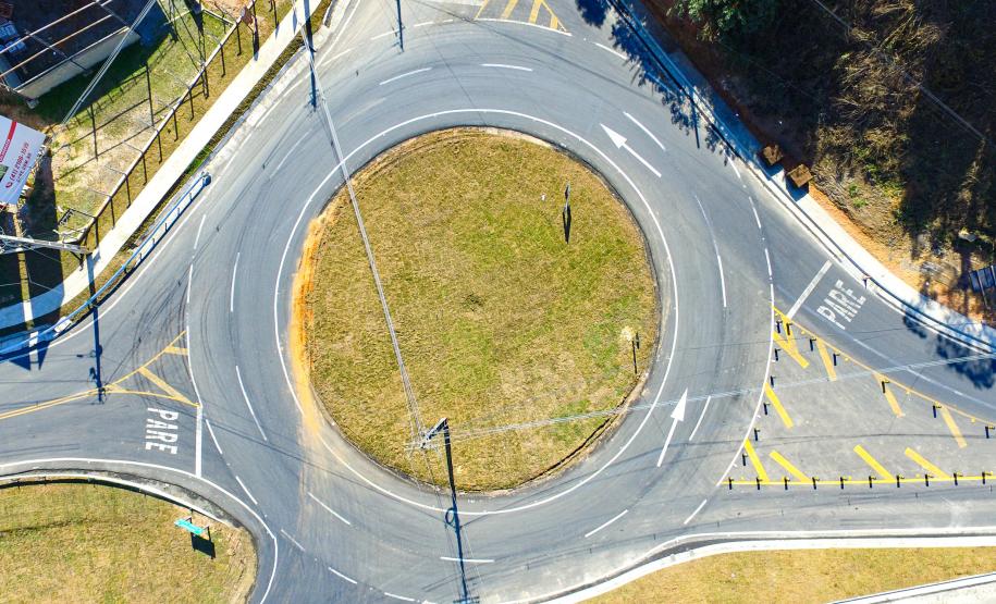 Nova interseção do Jardim Guarany, no km 104 da BR-277, em Campo Largo Foto: Rodrigo Félix Leal / InfraPR