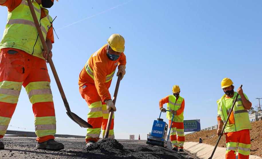 Nova interseção do Jardim Guarany, no km 104 da BR-277, em Campo Largo Foto: Rodrigo Félix Leal / InfraPR