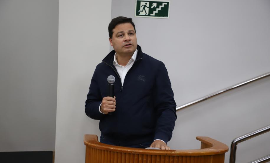 No aniversário de Medianeira, Estado anuncia retomada de obra do Centro de Educação Profissional e pavimentações. Foto: Ari Dias/AEN