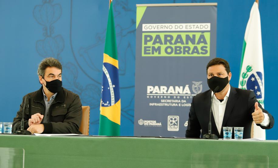 O secretário de Infraestrutura e Logística, Sandro Alex, atende a imprensa nesta quinta-feira (5) para esclarecer a nova modelagem das concessões de rodovias do Paraná. 05/08/2021. Foto: Rodrigo Félix Leal / INFRA
