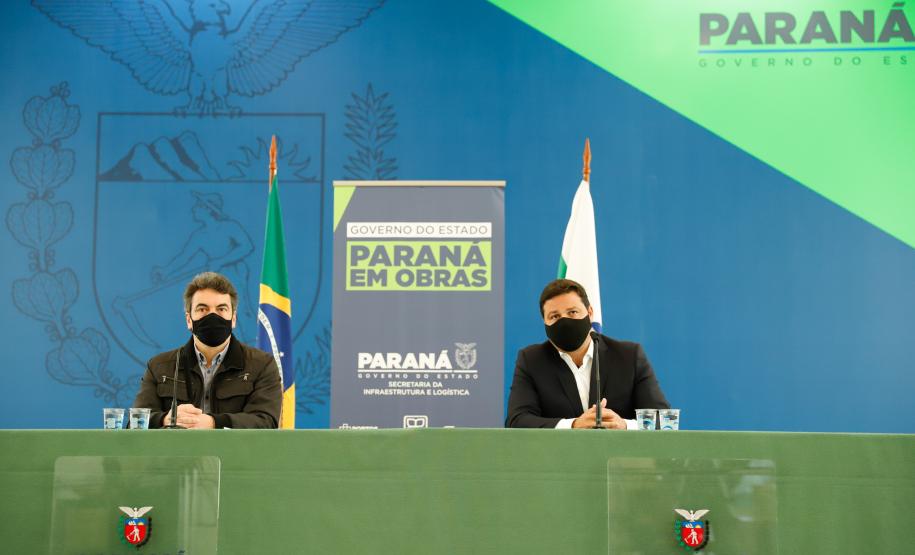 O secretário de Infraestrutura e Logística, Sandro Alex, atende a imprensa nesta quinta-feira (5) para esclarecer a nova modelagem das concessões de rodovias do Paraná. 05/08/2021. Foto: Rodrigo Félix Leal / INFRA