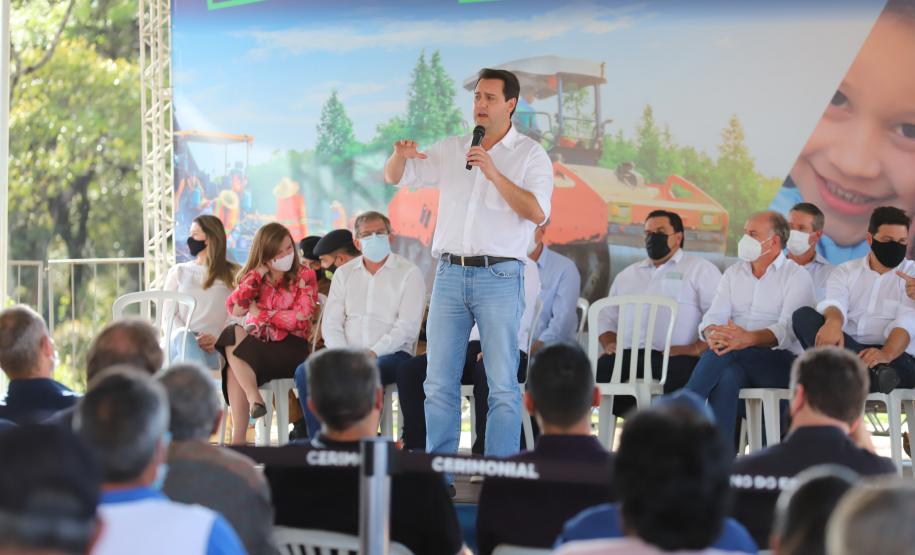 Com recursos da Secretaria de Estado da Infraestrutura e Logística, serão pavimentados uma área total de 8.658,23 metros quadrados das ruas Visconde de Guarapuava e Marechal Floriano Peixoto. Foto: Geraldo Bubniak/AEN