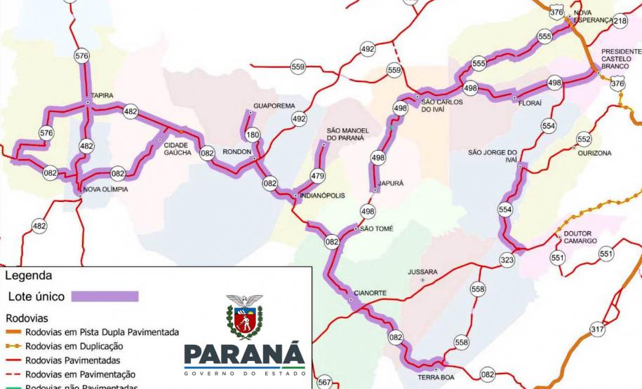 O Departamento de Estradas de Rodagem do Paraná (DER/PR) publicou em diário oficial a homologação da licitação para realizar serviços de conservação e manutenção em 307,56 quilômetros de rodovias na região Noroeste do Estado. - Curitiba, 28/09/2021 - Foto: DER