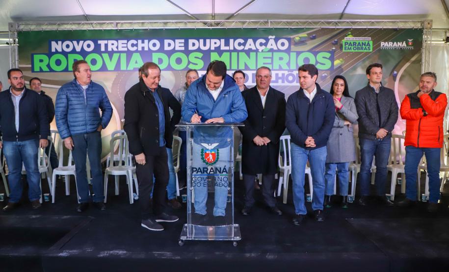 Governador libera R$ 50 milhões e autoriza nova fase da duplicação da Rodovia dos Minérios - 20/05/2022 Foto: Ari Dias/AEN
