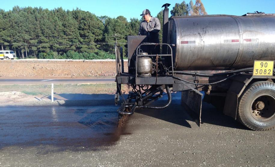 Duplicação da BR-277 em Guarapuava desvia tráfego de veículos para as marginais Foto: DER