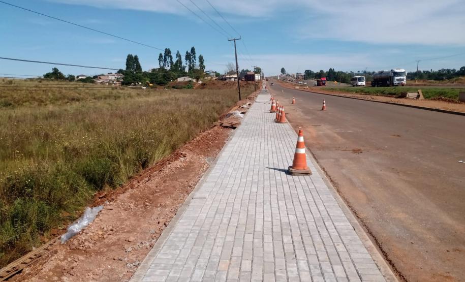 Duplicação da BR-277 em Guarapuava desvia tráfego de veículos para as marginais Foto: DER