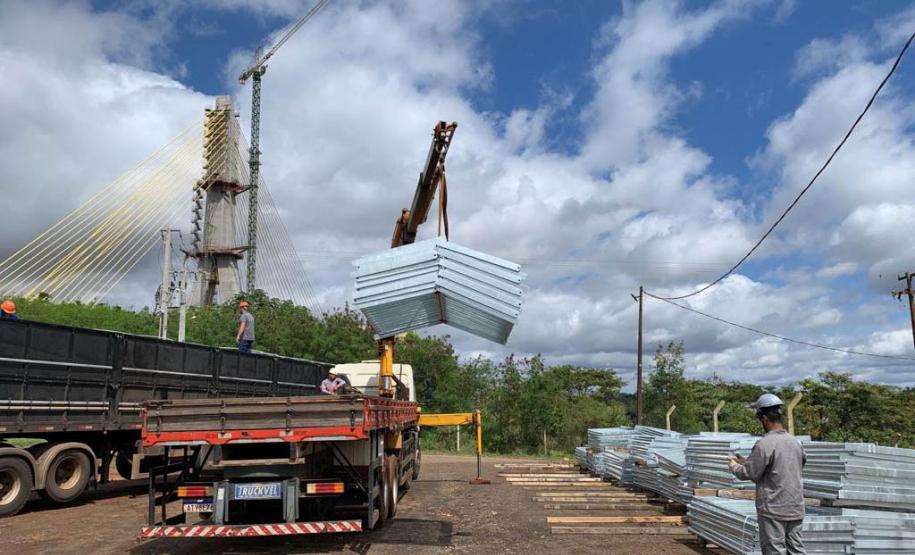 Ponte da Integração em Foz do Iguaçu tem 95,5% das obras concluídas - Foto: DER/PARANÁ