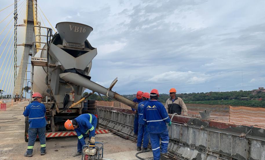 Ponte da Integração em Foz do Iguaçu tem 95,5% das obras concluídas - Foto: DER/PARANÁ