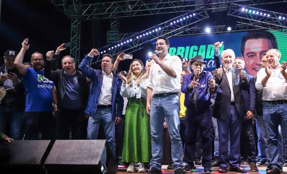Ratinho Junior é reeleito com a maior votação da história do Paraná Foto: Rodrigo Félix Leal / SEIL