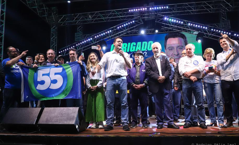Ratinho Junior é reeleito com a maior votação da história do Paraná Foto: Rodrigo Félix Leal / SEIL