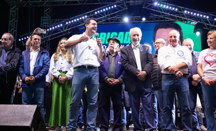 Ratinho Junior é reeleito com a maior votação da história do Paraná Foto: Rodrigo Félix Leal / SEIL