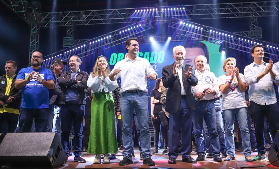 Ratinho Junior é reeleito com a maior votação da história do Paraná Foto: Rodrigo Félix Leal / SEIL