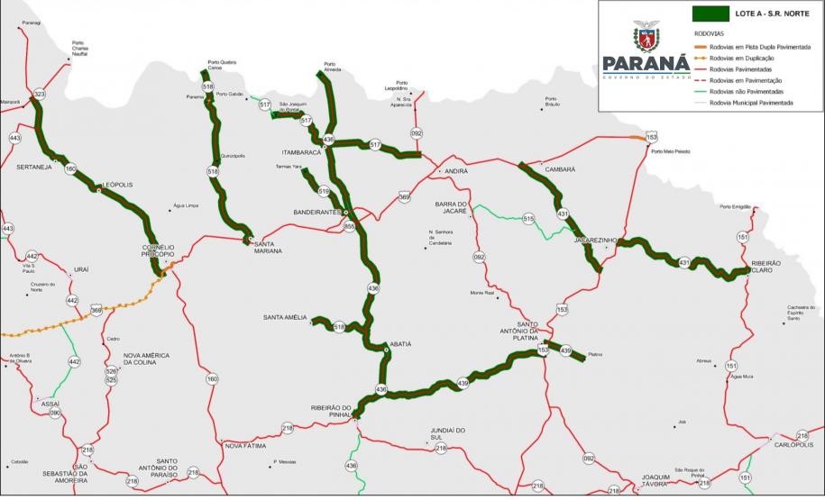 Editais preveem conservação de 922 km no Norte, Norte Pioneiro e Vale do Ivaí Foto: DER