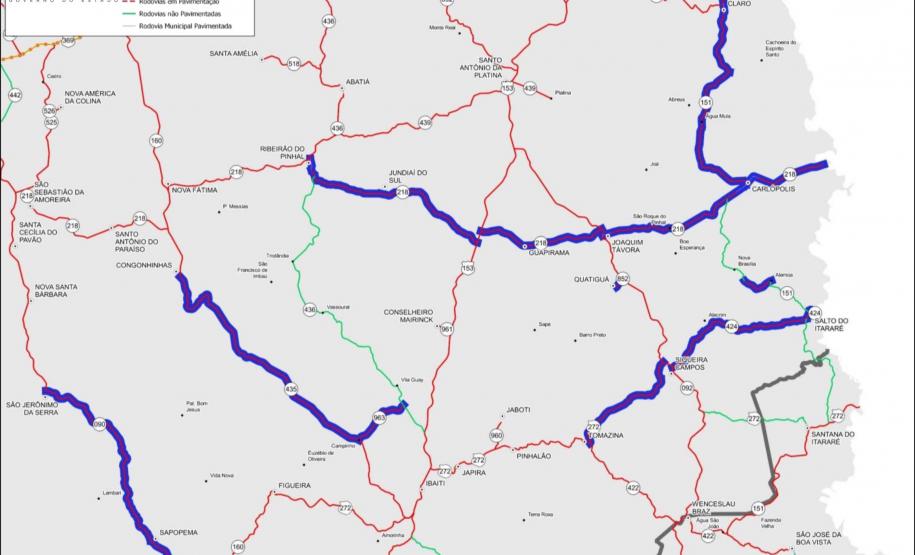 Editais preveem conservação de 922 km no Norte, Norte Pioneiro e Vale do Ivaí Foto: DER