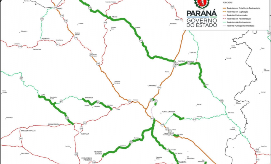 DER avança na licitação para conservar mais de mil km nos Campos Gerais e região central -  Foto: DER/PARANÁ