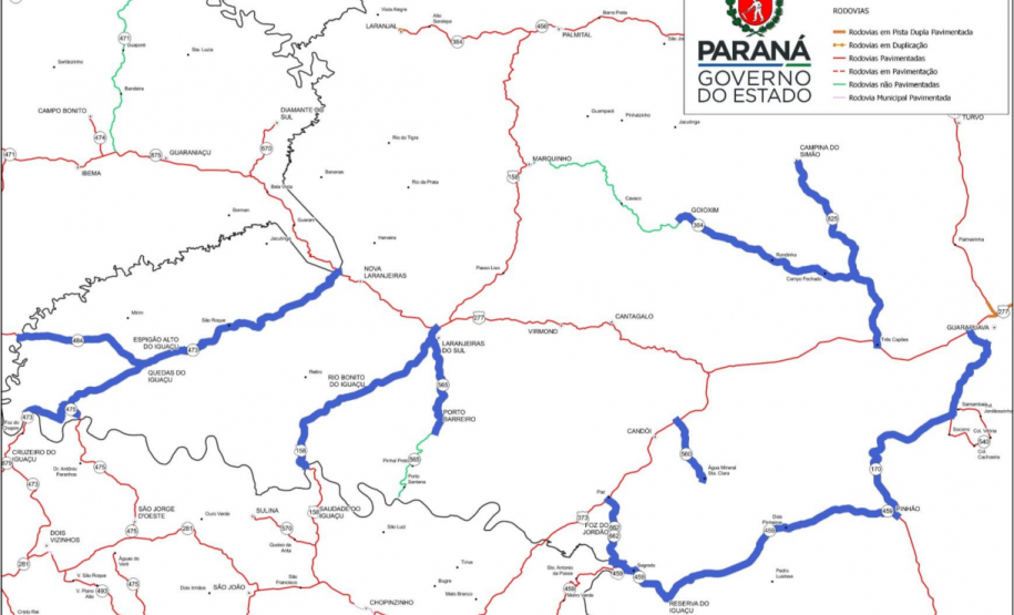 DER avança na licitação para conservar mais de mil km nos Campos Gerais e região central -  Foto: DER/PARANÁ