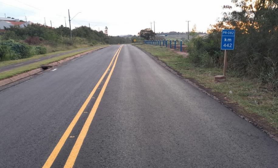 Estado conclui obras de conservação do trecho urbano da PR-082 em Terra Boa. Foto: DER