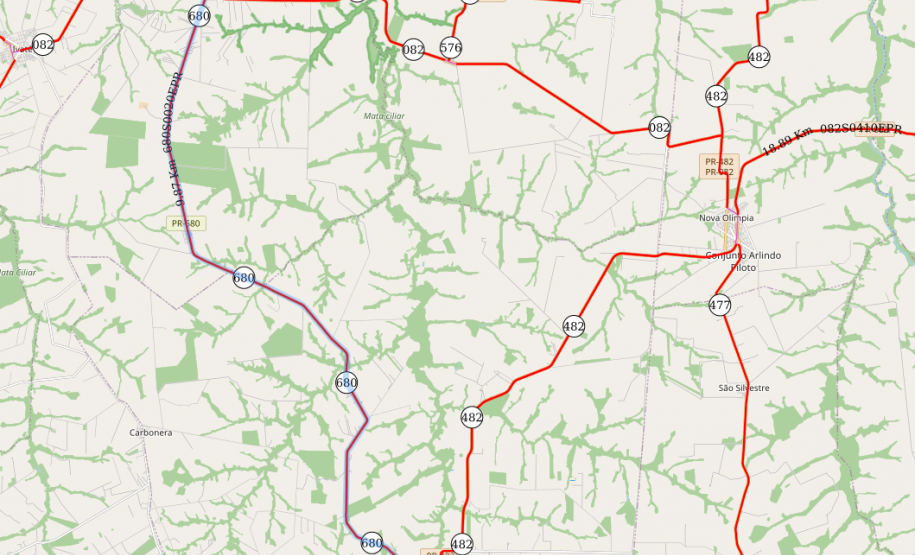 Rodovia entre Douradina e Maria Helena recebe reforço de segurança viária pelo Proseg Paraná Foto: DER/PARANÁ