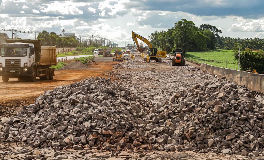 Cascavel, 29 de novembro de 2022 - Obras de duplicação da BR 277 Foto: Roberto Dziura Jr/AEN