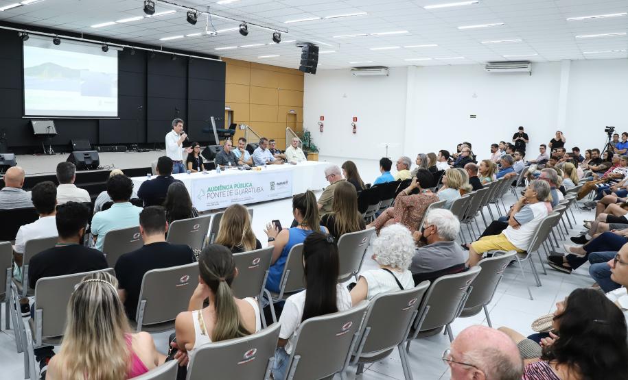 Segundo dia de audiência pública da Ponte de Guaratuba tem ampla participação popular Foto: Rodrigo Felix Leal/SEIL