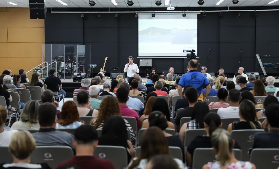 Segundo dia de audiência pública da Ponte de Guaratuba tem ampla participação popular Foto: Rodrigo Felix Leal/SEIL