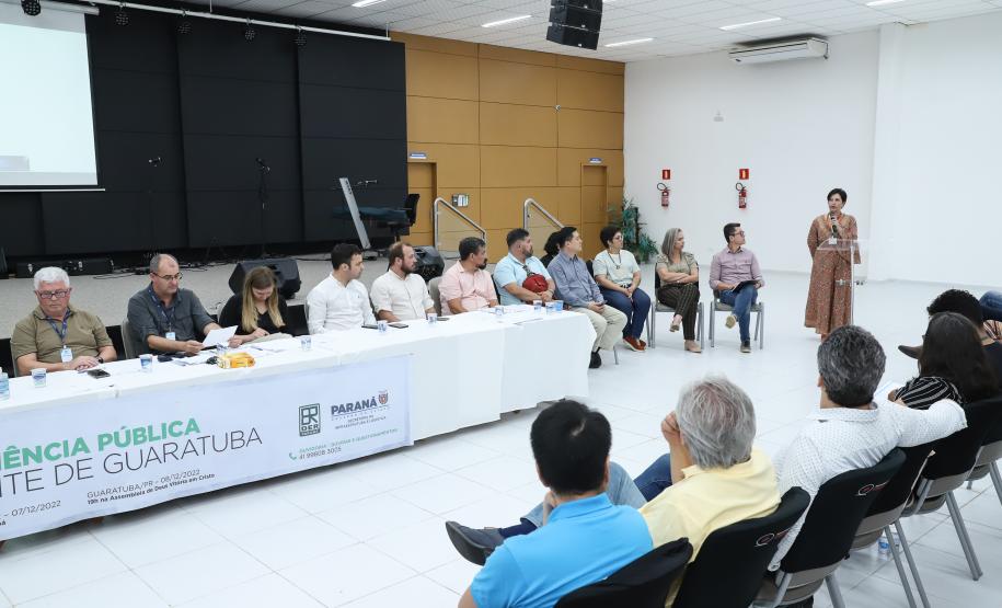 Segundo dia de audiência pública da Ponte de Guaratuba tem ampla participação popular Foto: Rodrigo Felix Leal/SEIL