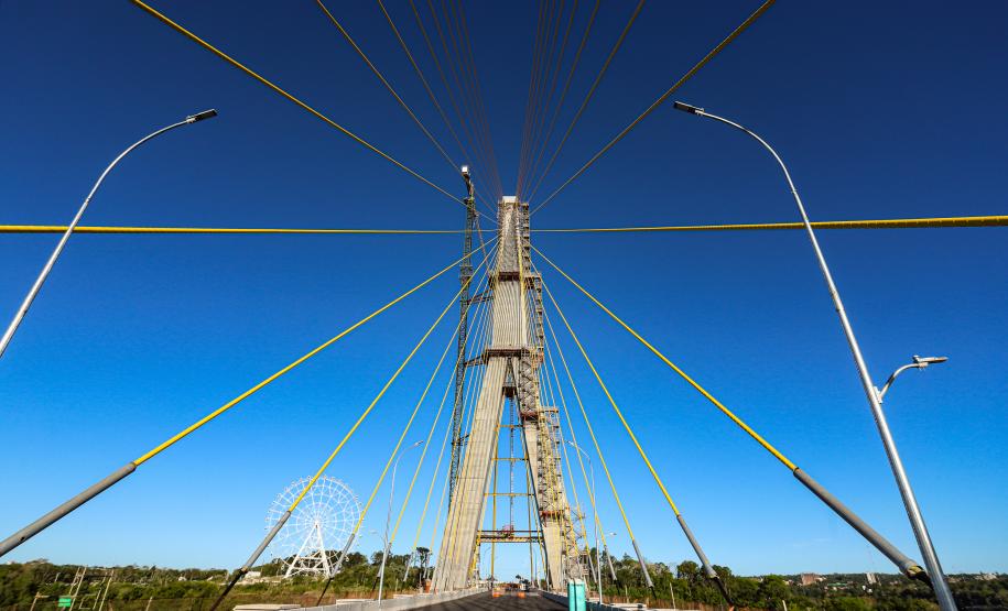 Com estrutura finalizada, Ponte da Integração Brasil-Paraguai atinge 96,6% de conclusão - Foto: Rodrigo Félix Leal / Seil