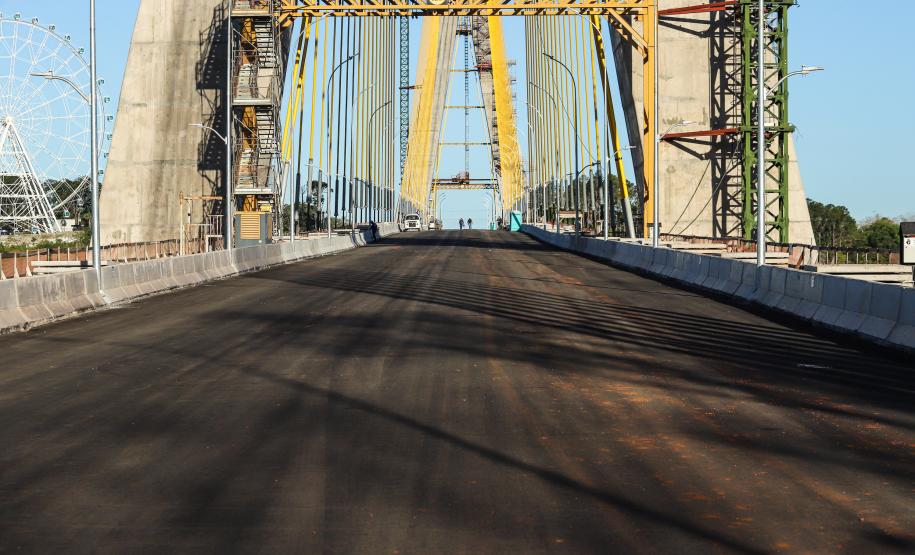 Com estrutura finalizada, Ponte da Integração Brasil-Paraguai atinge 96,6% de conclusão - Foto: Rodrigo Félix Leal / Seil