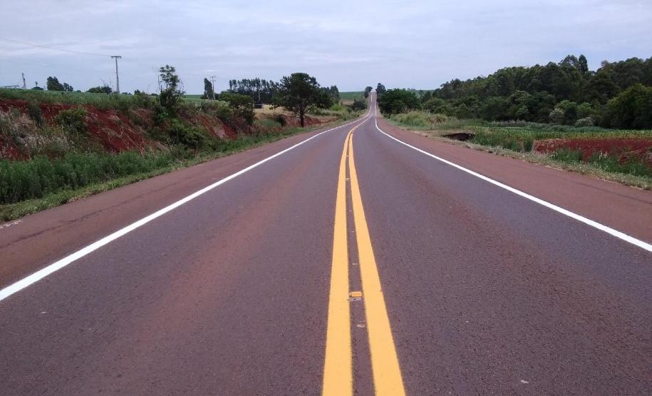 PRC-487 Campo Mourão - Iretama - Rodovia que liga Campo Mourão e Iretama recebe revitalização - Foto: DER