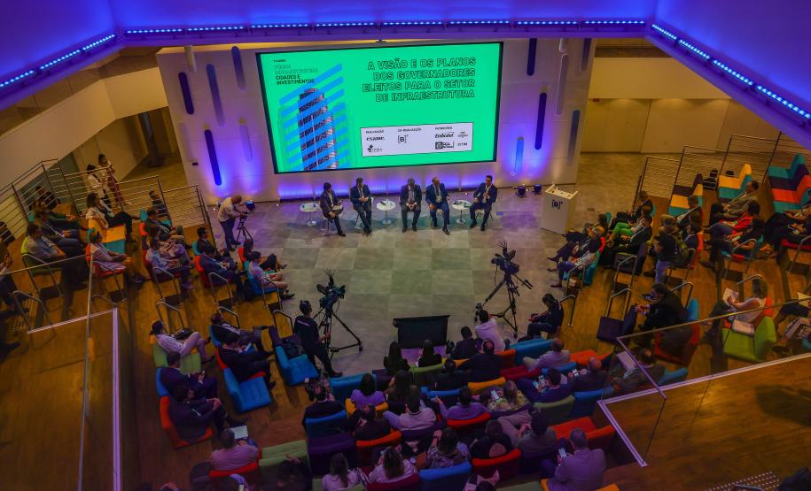 Em São Paulo, governador Ratinho Junior apresenta projetos de infraestrutura a investidores Foto: Jonathan Campos/AEN