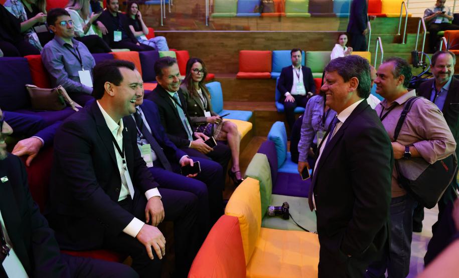 Em São Paulo, governador Ratinho Junior apresenta projetos de infraestrutura a investidores Foto: Jonathan Campos/AEN