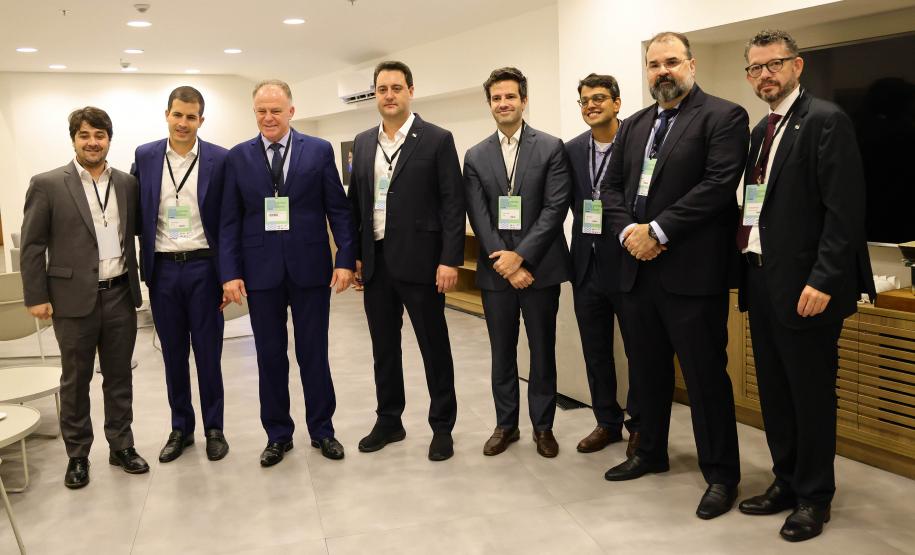 Em São Paulo, governador Ratinho Junior apresenta projetos de infraestrutura a investidores Foto: Jonathan Campos/AEN