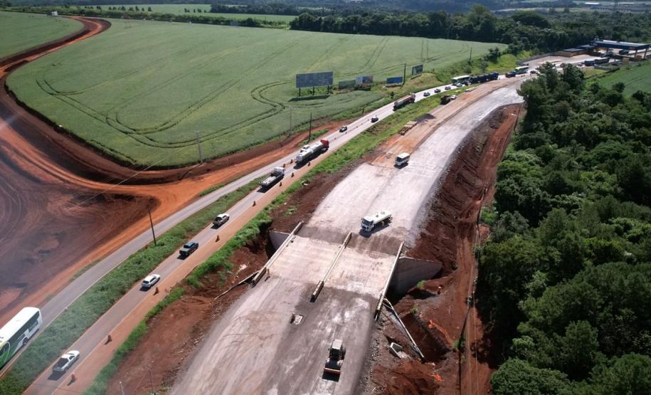 Com trecho do Show Rural pronto, duplicação da BR-277 alcança 63% de conclusão Foto: DER