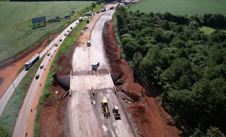 Com trecho do Show Rural pronto, duplicação da BR-277 alcança 63% de conclusão Foto: DER