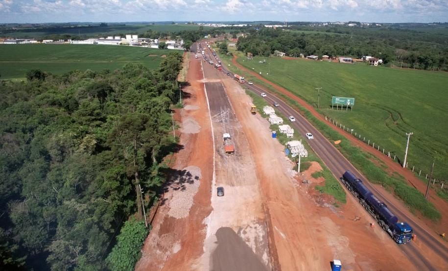 Com trecho do Show Rural pronto, duplicação da BR-277 alcança 63% de conclusão Foto: DER