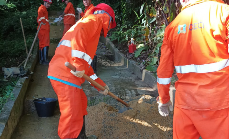 Obra de recuperação da BR-277 no Litoral entra na fase de contenção definitiva  Foto: DER