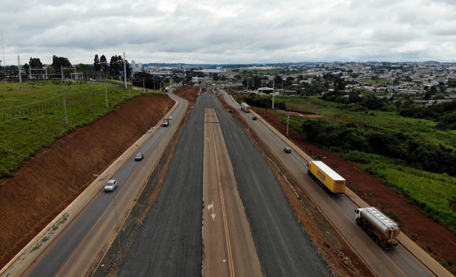 Com terraplanagem concluída, duplicação da BR-277 em Guarapuava entra na reta final Foto: DER/PR