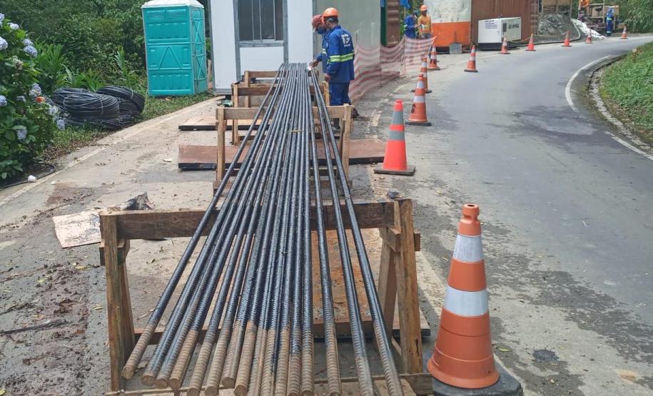 Mesmo com as chuvas, obras na Estrada da Graciosa seguem em ritmo avançado Foto: DER