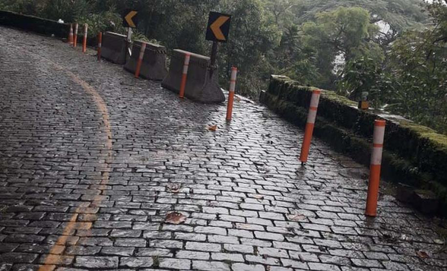DER libera Estrada da Graciosa; chuvas e monitoramento das encostas podem levar a novos bloqueios - Foto: DER