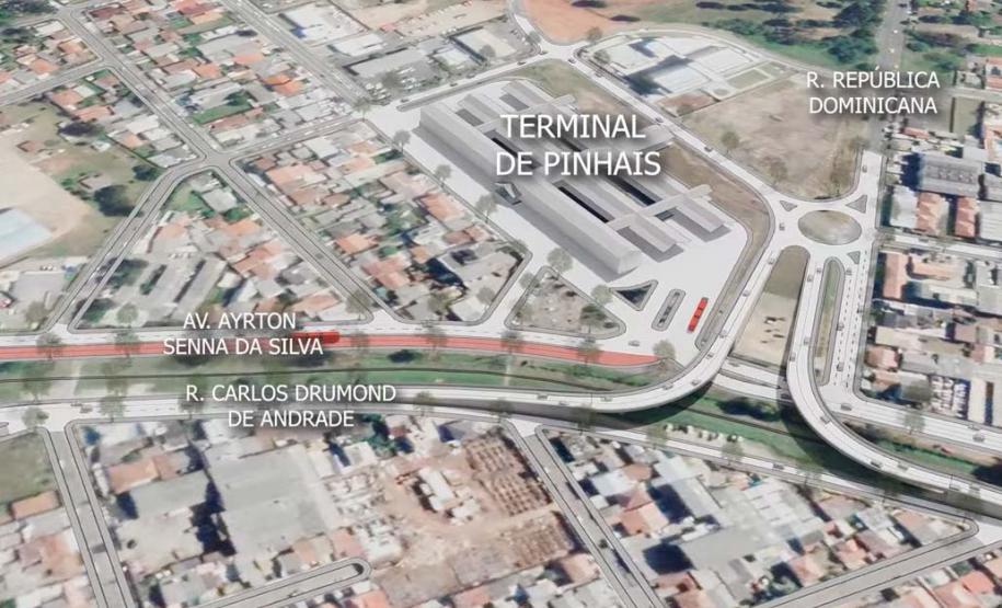 Governador anuncia pacote de obras de infraestrutura de R$ 3,4 bilhões. Na foto, projeto do corredor Metropolitano de Curitiba. Foto: Reprodução do projeto