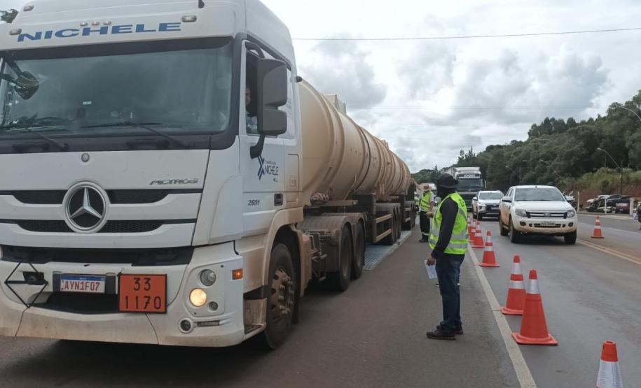 DER/PR ativa balança de fiscalização de cargas na região de Guarapuava Foto: DER