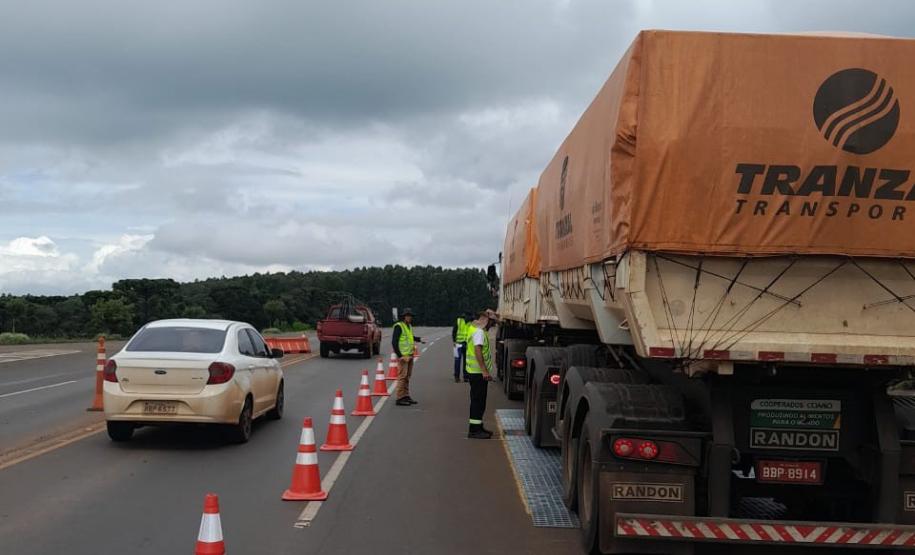 DER/PR ativa balança de fiscalização de cargas na região de Guarapuava Foto: DER