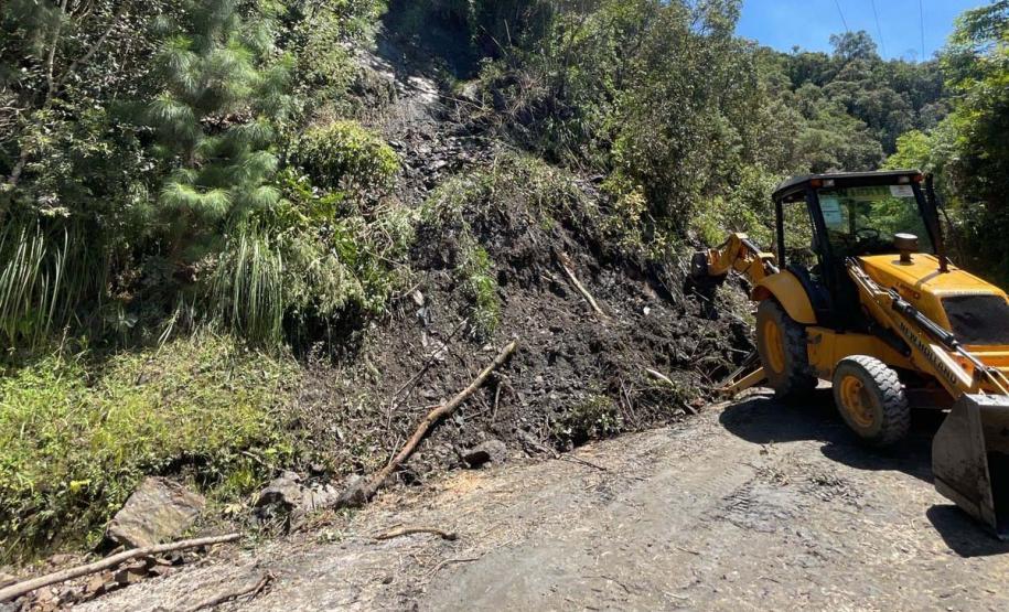 Serviços na PR-090 já iniciaram e devem ser concluídos na próxima semana Foto: DER