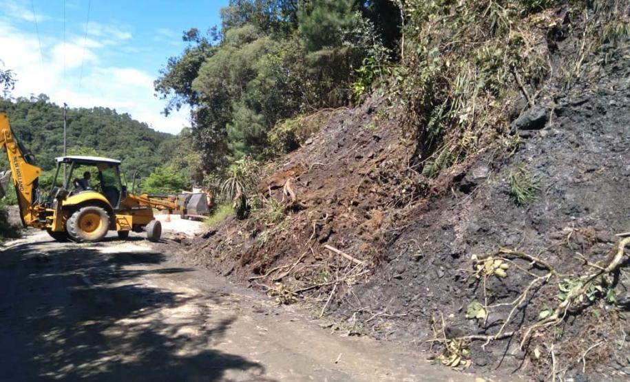 Serviços na PR-090 já iniciaram e devem ser concluídos na próxima semana Foto: DER