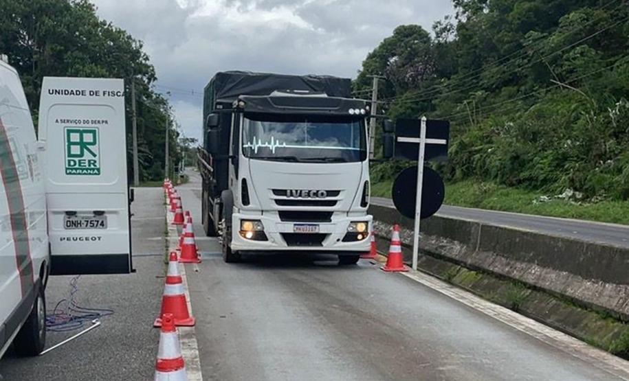 Estado reforça fiscalização de cargas com excesso de peso no Litoral, RMC e Sul Foto: DER