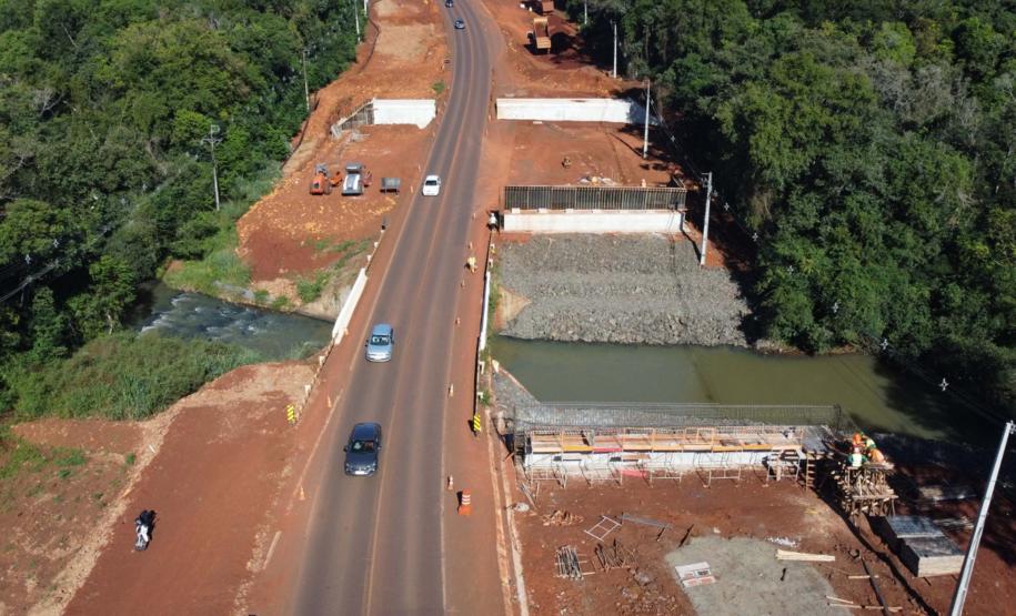 Com avanço dos projetos ambientais, medição mostra evolução da duplicação da Rodovia das Cataratas Foto: DER